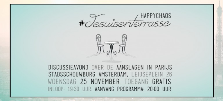 happyChaos presenteert: #JeDiscuteEnTerrasse | 25 november SSBA Salon happyChaos presenteert: #JeDiscuteEnTerrasse | 25 november SSBA Salon